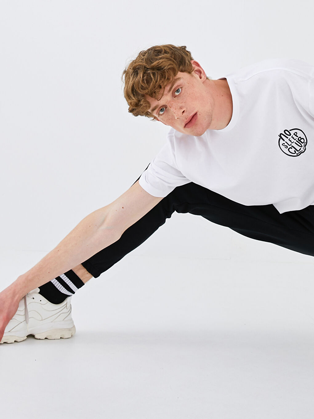 Siyah Standart Kalıp Erkek Eşofman Altı-1