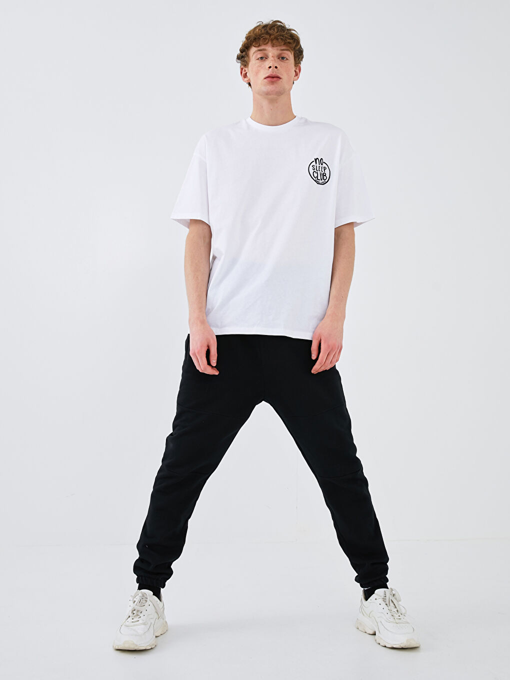 Siyah Standart Kalıp Erkek Eşofman Altı-3