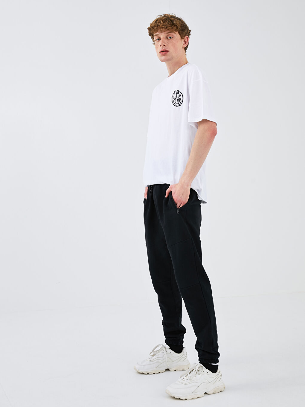 Siyah Standart Kalıp Erkek Eşofman Altı