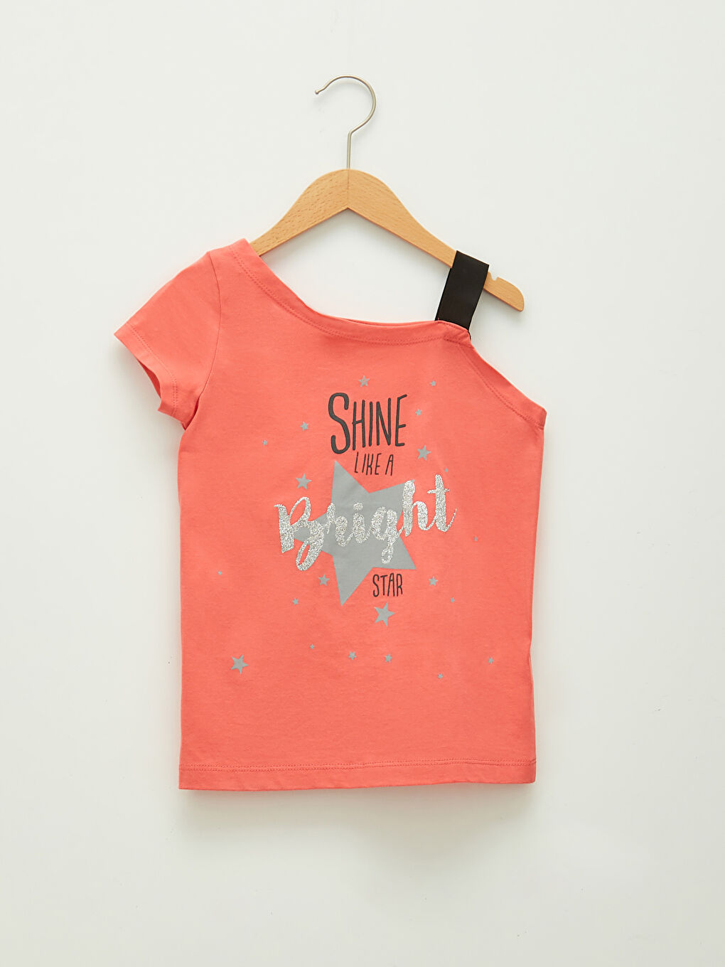 Футболка с принтом на одно плечо для девочек