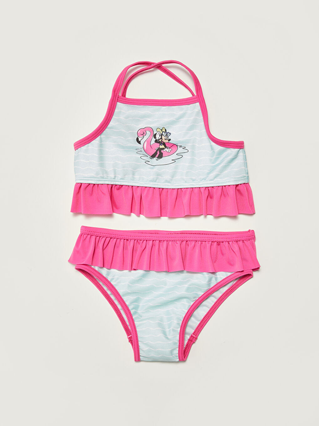 Minnie Mouse Printed Baby Girl Bikini Set from Flexible Fabric