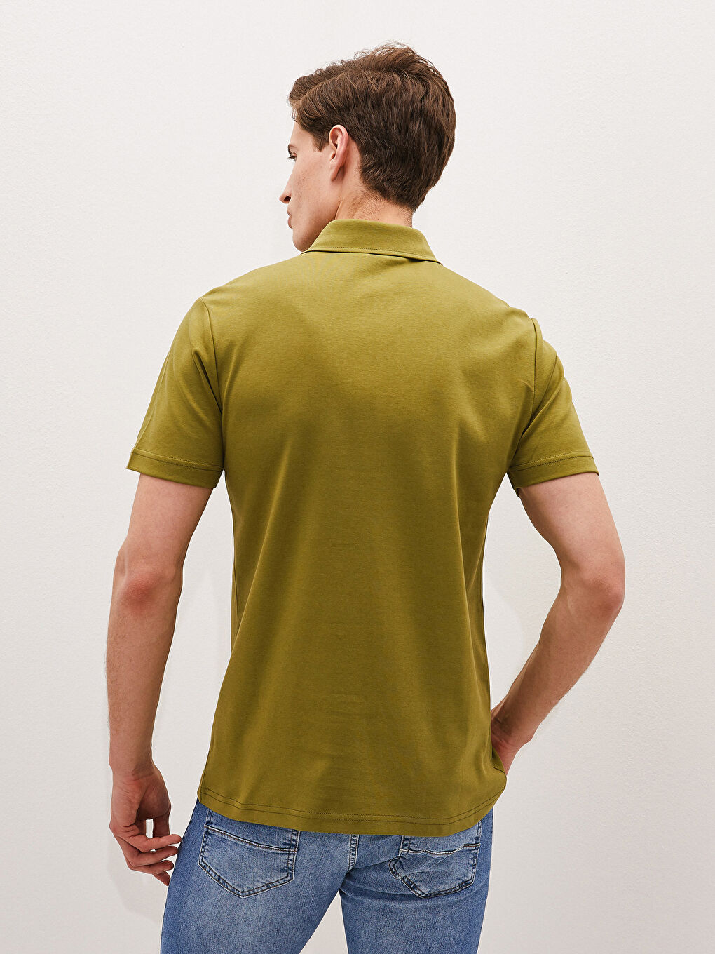 Polo Neck Short Sleeve Men's T-Shirt-4