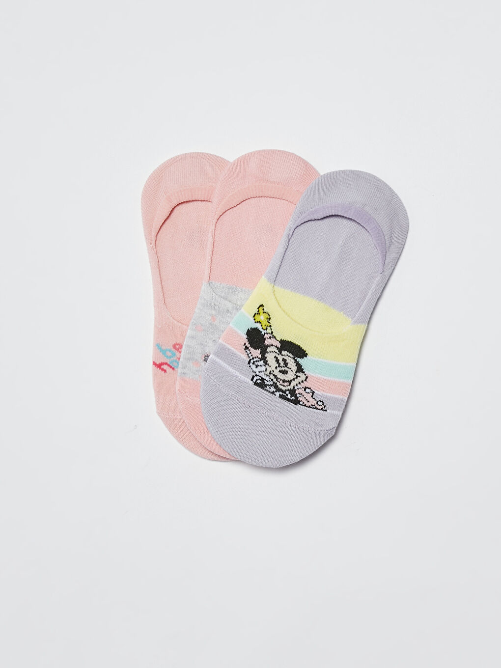 Minnie Mouse Patterned Girl Babet Socks 3 Pieces