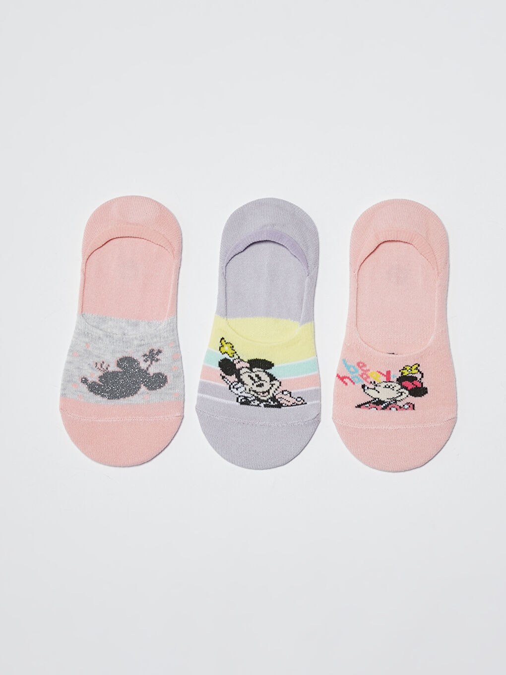 Minnie Mouse Patterned Girl Babet Socks 3 Pieces-1