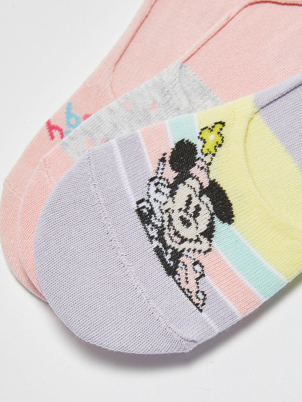 Minnie Mouse Patterned Girl Babet Socks 3 Pieces-2