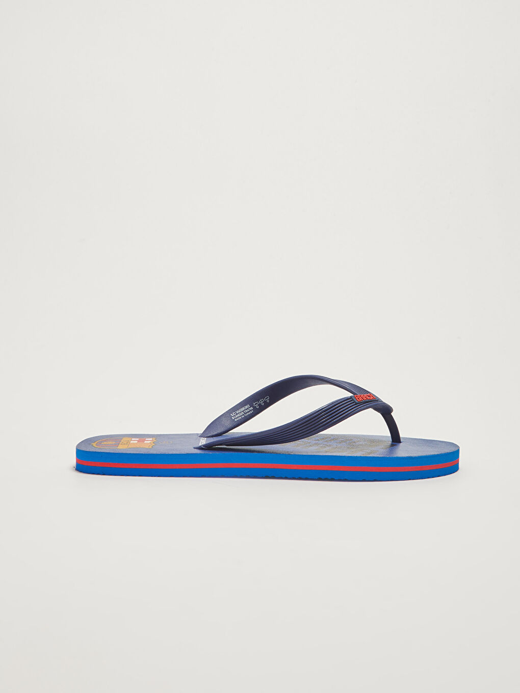 Lacivert Baskılı Parmak Arası Erkek Plaj Terliği-1