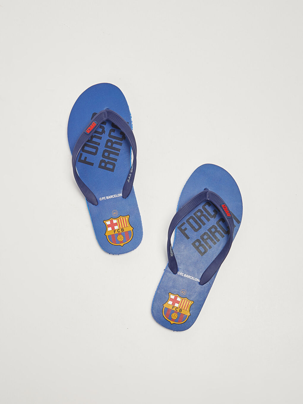 Lacivert Baskılı Parmak Arası Erkek Plaj Terliği-2