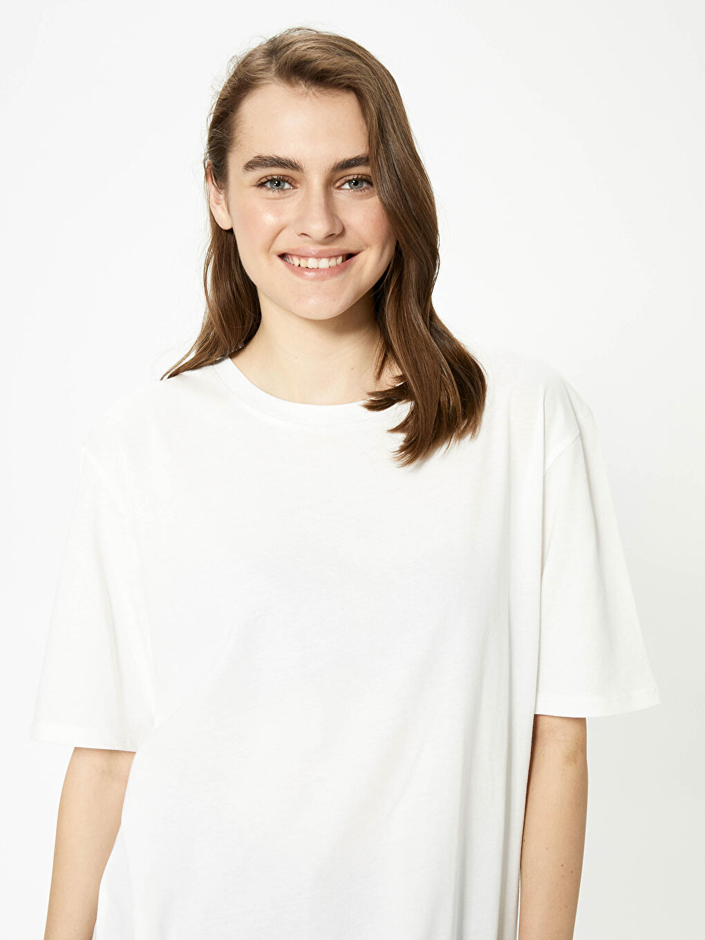 2-piece Crew Neck Straight Short Sleeve Women's Tunic-9