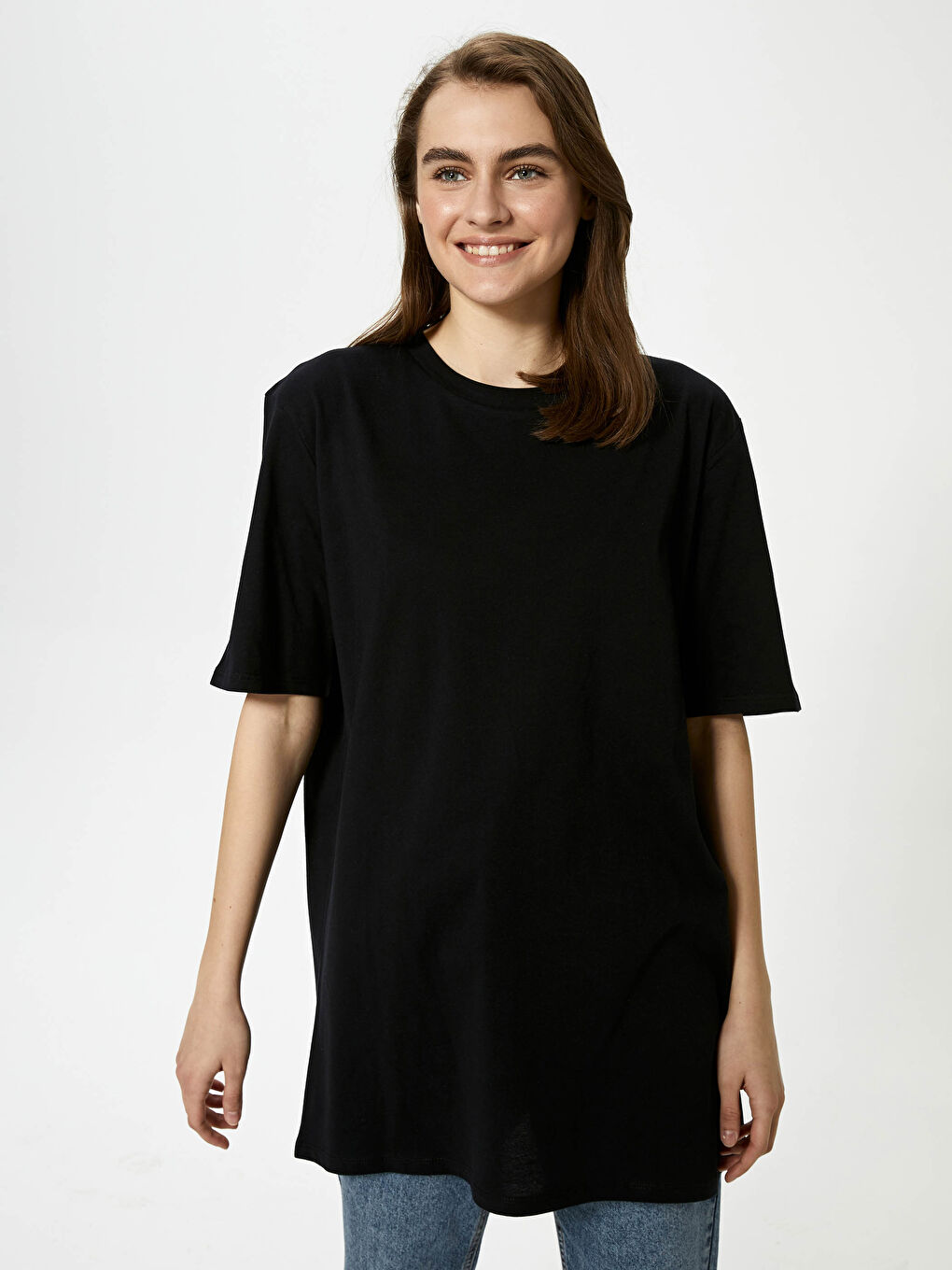 2-piece Crew Neck Straight Short Sleeve Women's Tunic-10