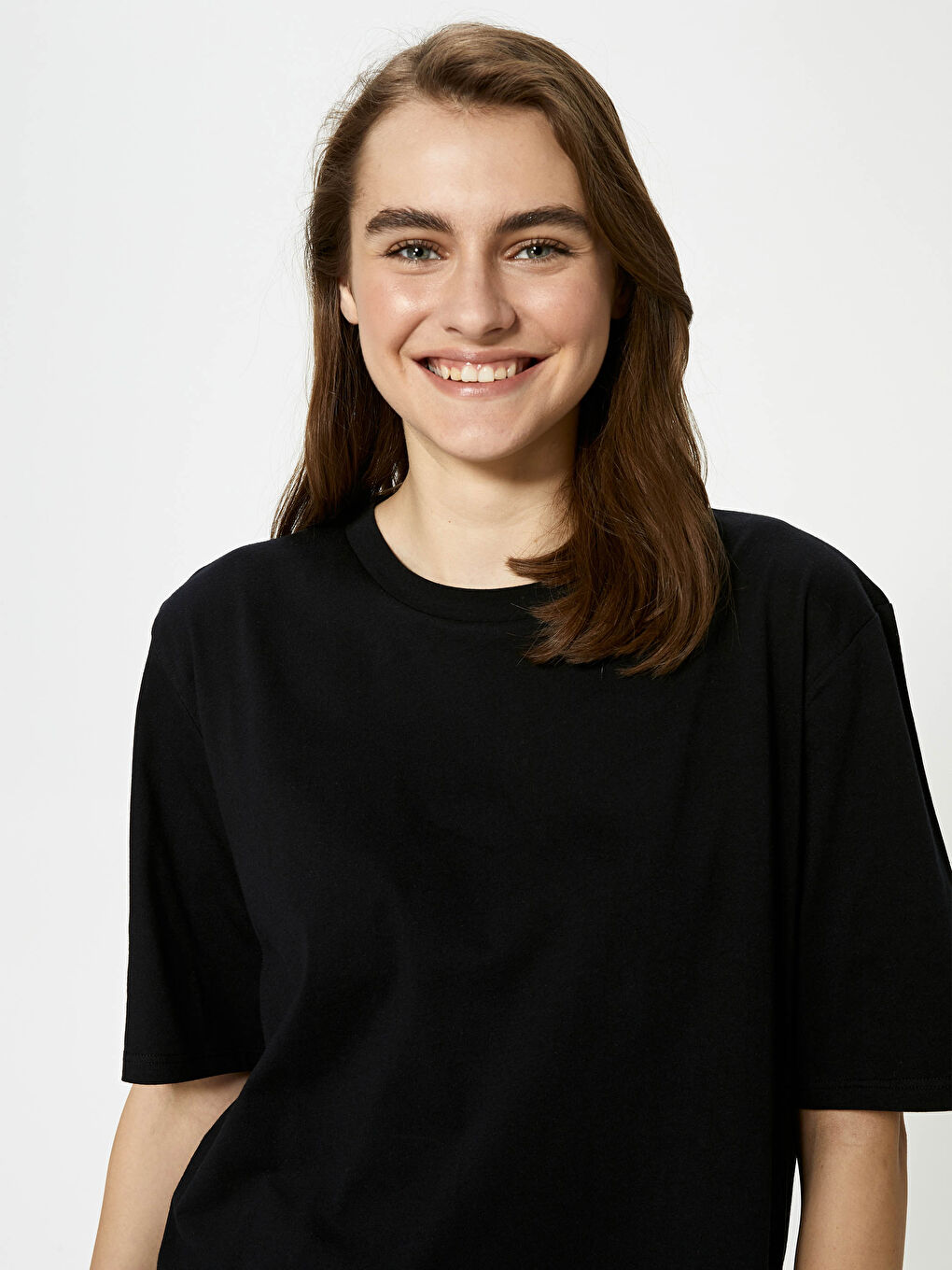 2-piece Crew Neck Straight Short Sleeve Women's Tunic-11