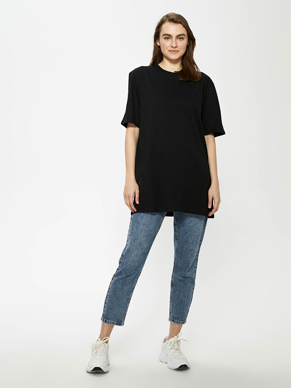 2-piece Crew Neck Straight Short Sleeve Women's Tunic-14