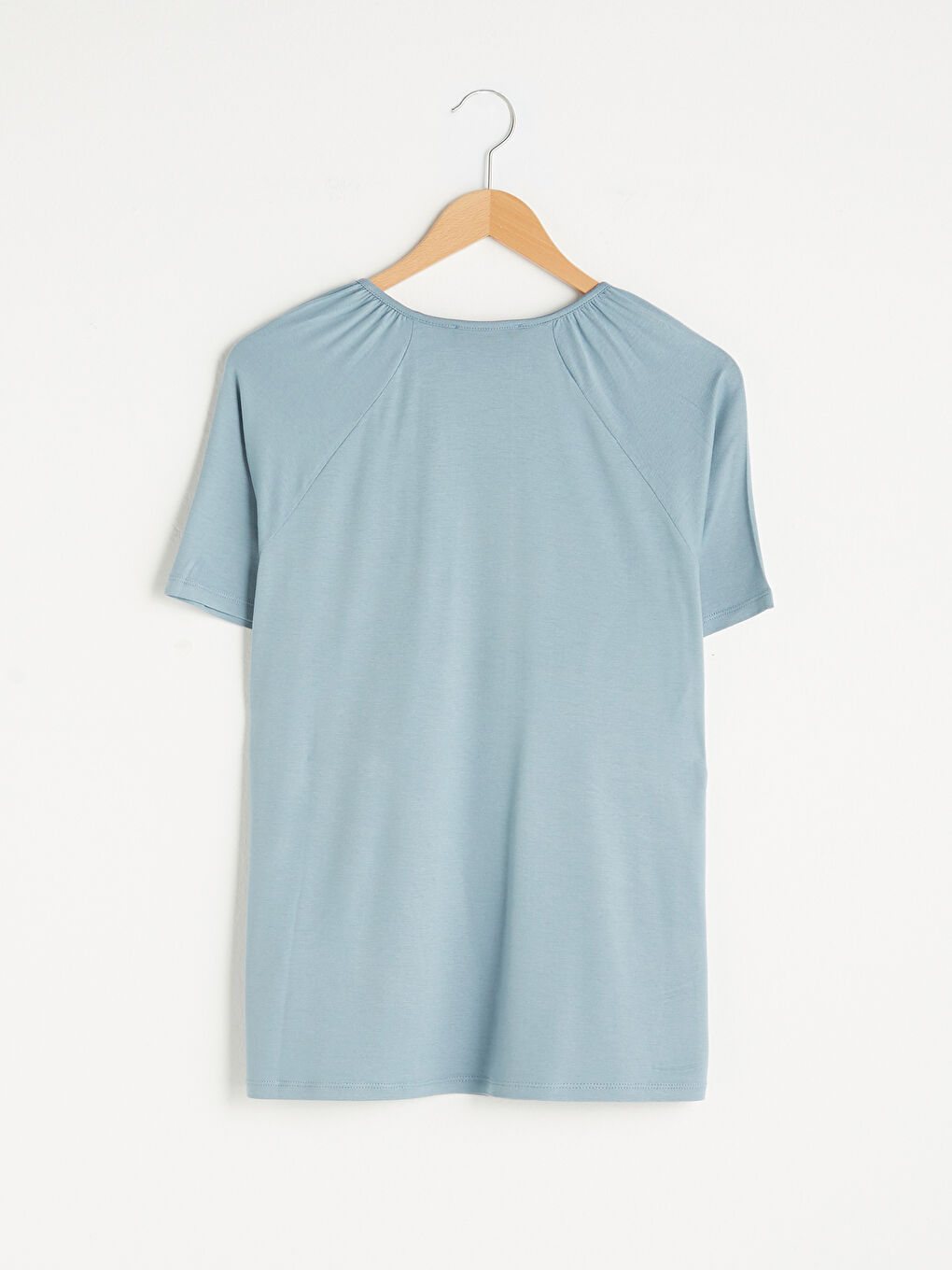 Button Down Collar Straight Short Sleeve Women Blouse-6