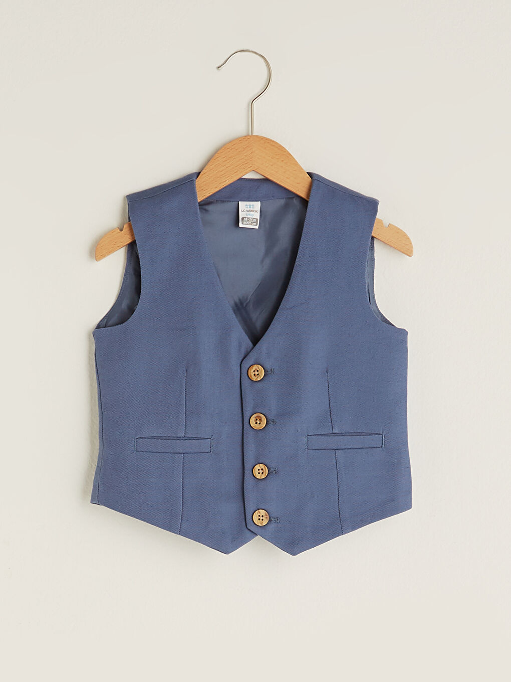 V-Neck Basic Baby Boys' Waistcoat