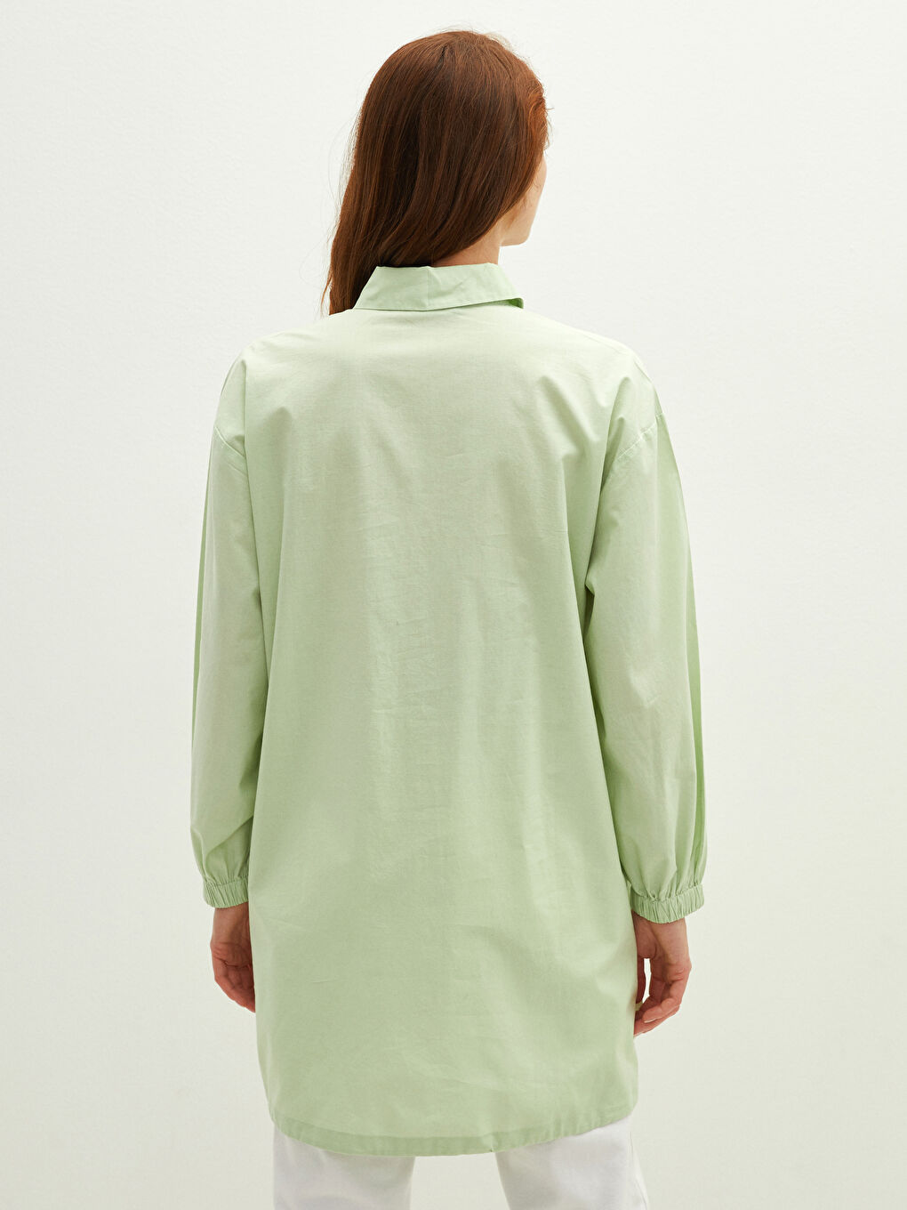 Plain Poplin Women's Shirt Tunic-3