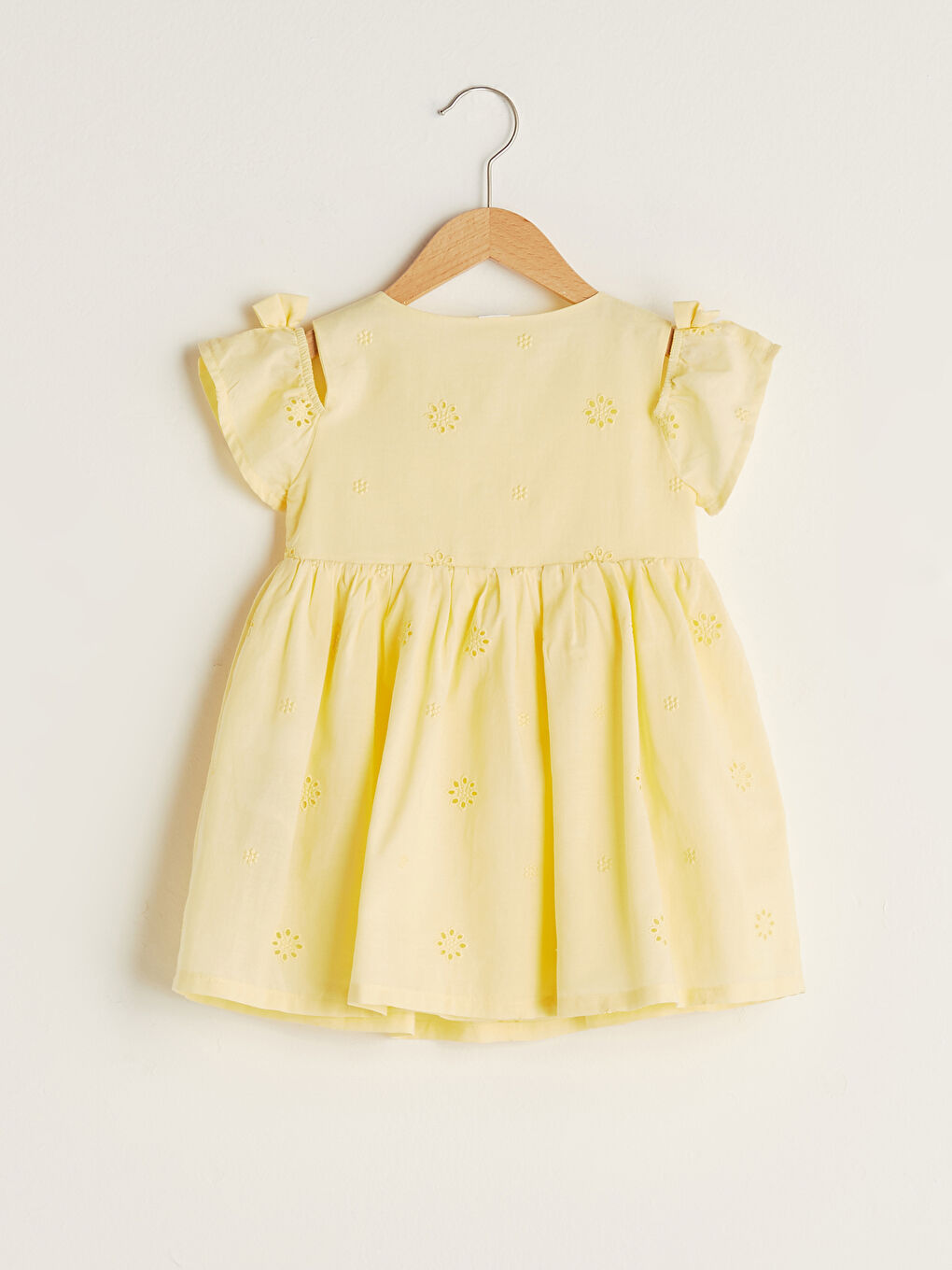 Crew Neck Short Sleeve Baby Girls' Dress-1