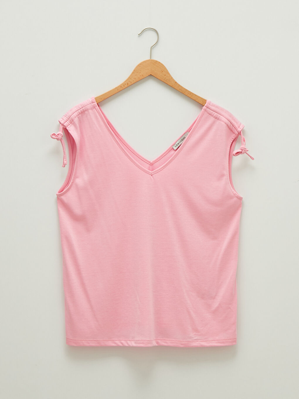 Women's V Neck Plain Tank Top-7