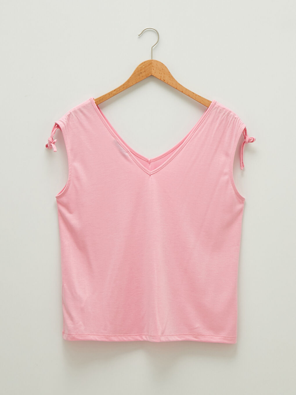 Women's V Neck Plain Tank Top-8