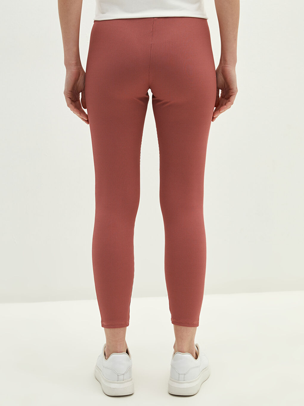 Elastic Waist Plain Camisole Fabric Maternity Leggings-6