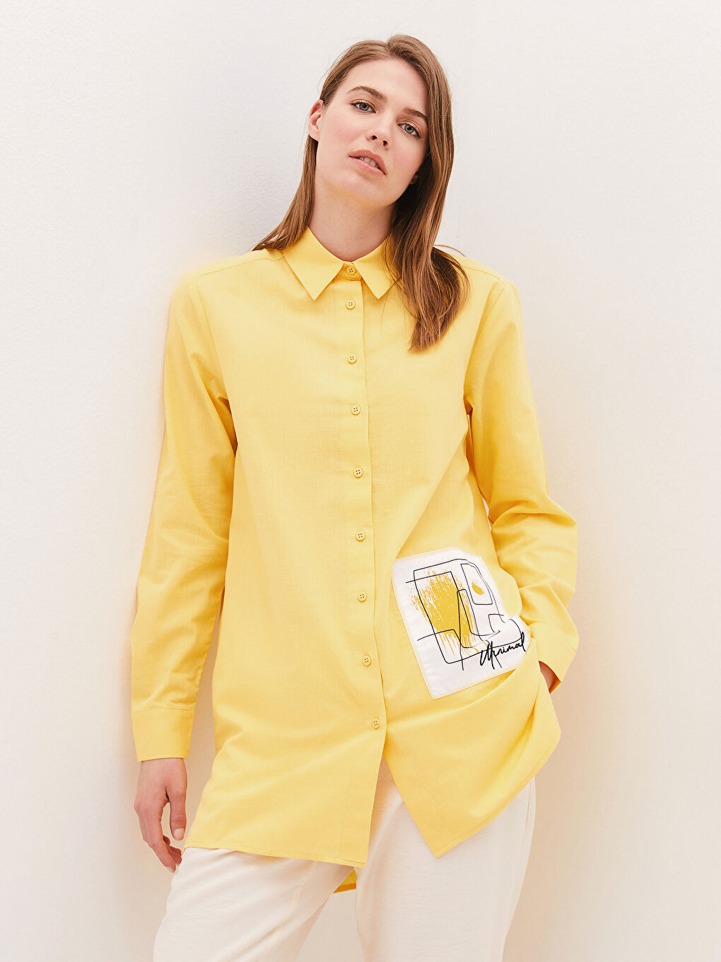 Printed Long Sleeve Women's Shirt Tunic-2