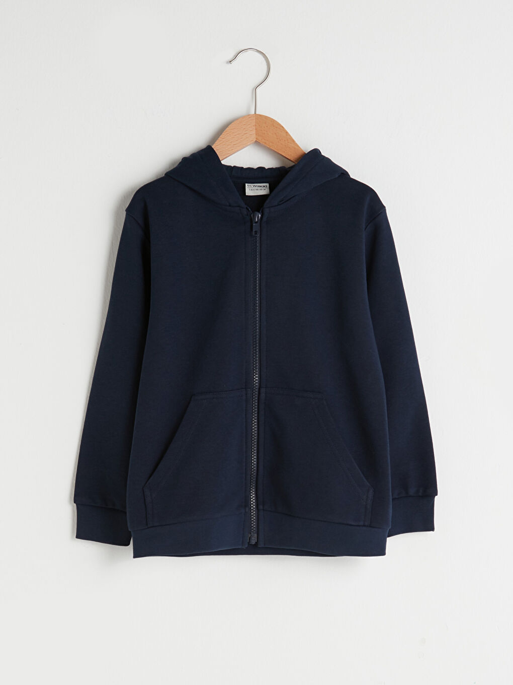 Hooded Basic Long Sleeve Boys' Zippered Sweatshirt