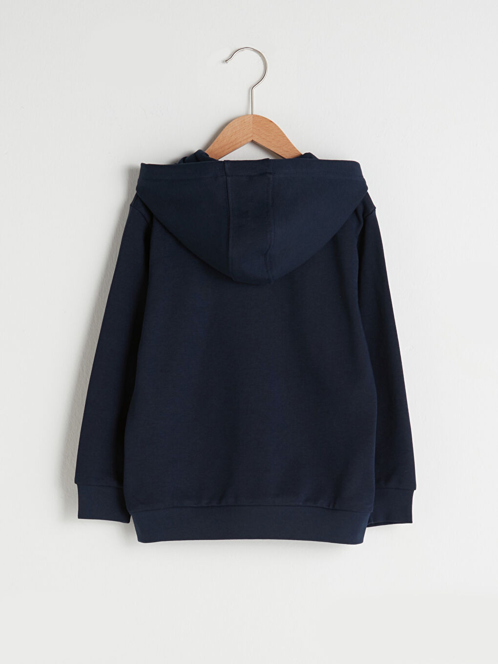 Hooded Basic Long Sleeve Boys' Zippered Sweatshirt-1