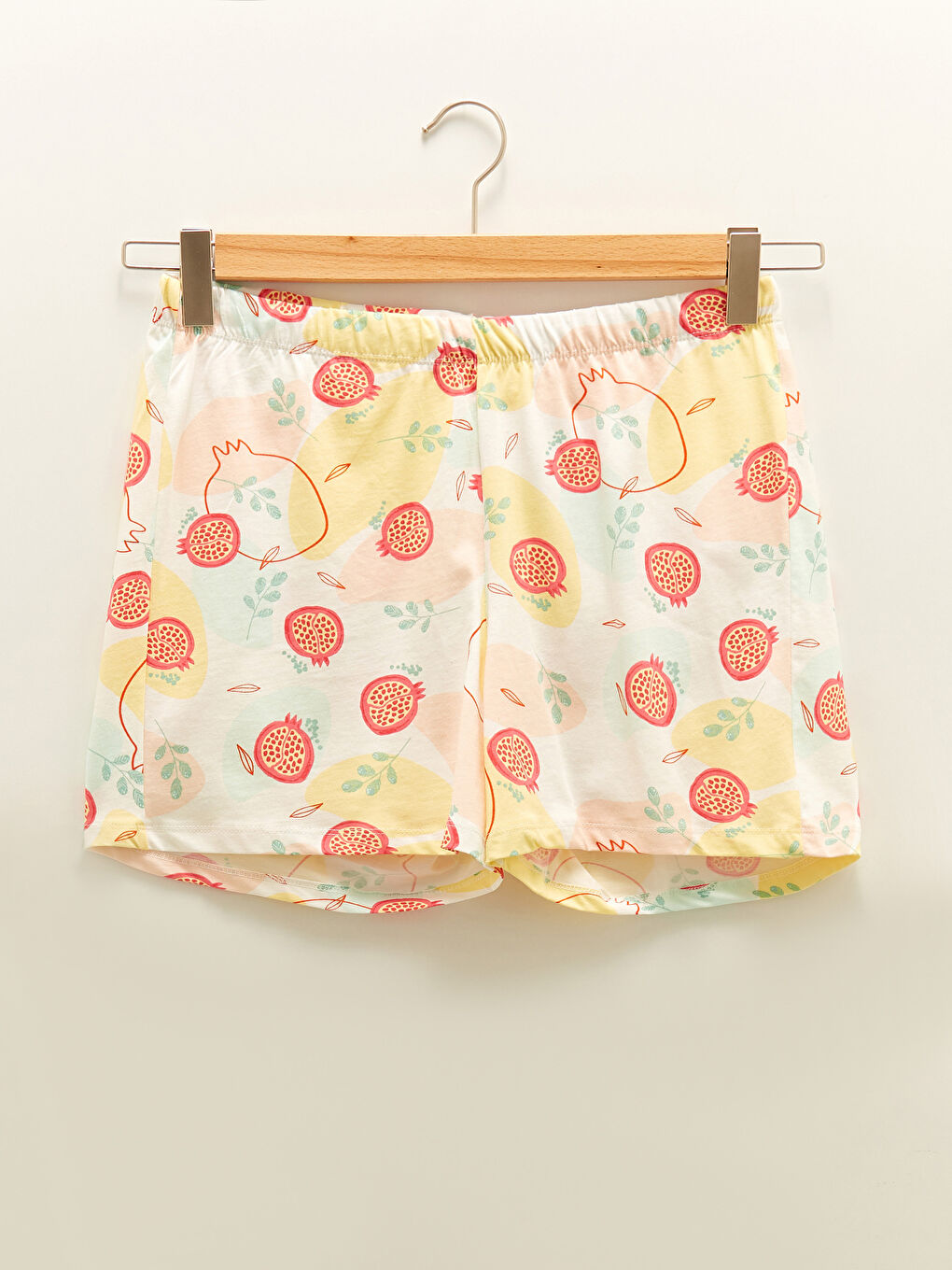 LCW DREAM Shirt Collar Patterned Short Sleeve Cotton Women's Short Pajamas Set -S1JK94Z8-LRA