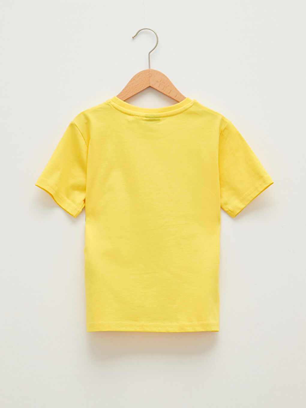 Sarı Bisiklet Yaka Kral Şakir Baskılı Kısa Kollu Erkek Çocuk Tişört-1