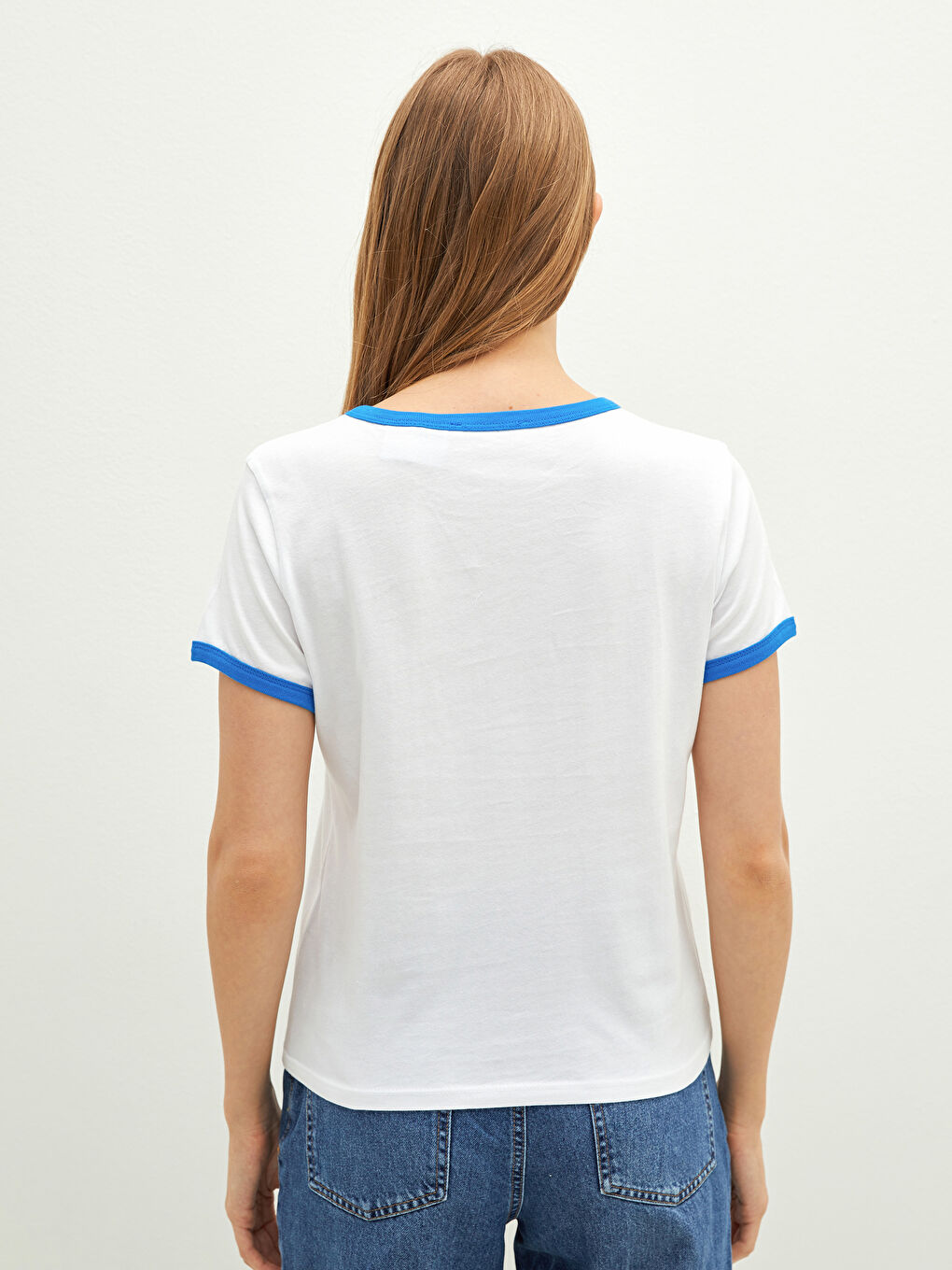 Crew Neck Space Jam Printed Short Sleeve Women's T-Shirt-4