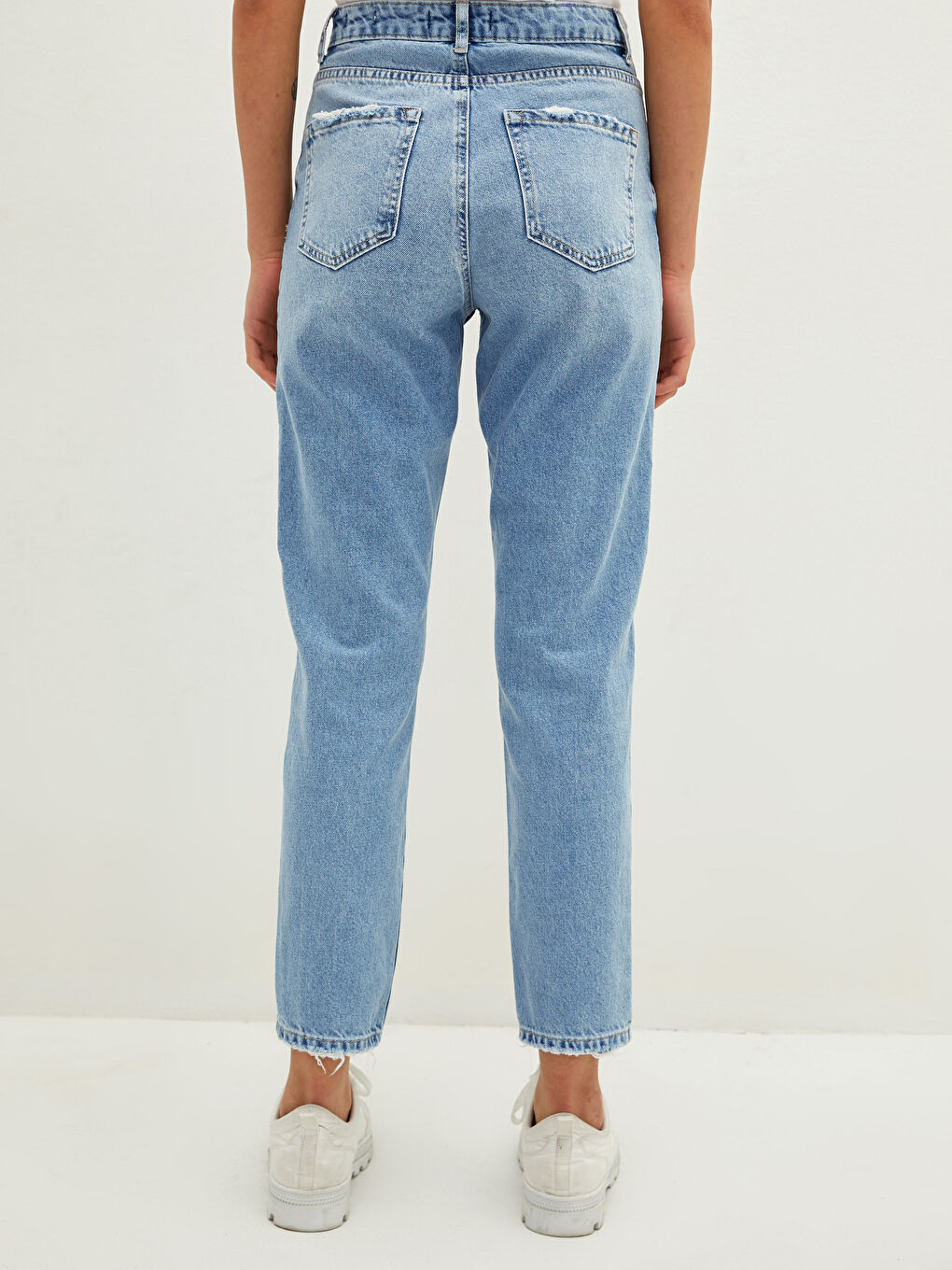 High Waist Mom Fit Ripped Detailed Women's Rodeo Jeans-4