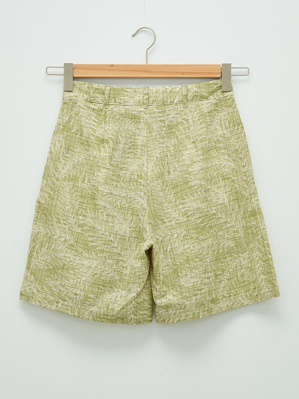 Normal Waist Patterned Pocket Detailed Women's Bermuda Shorts-1