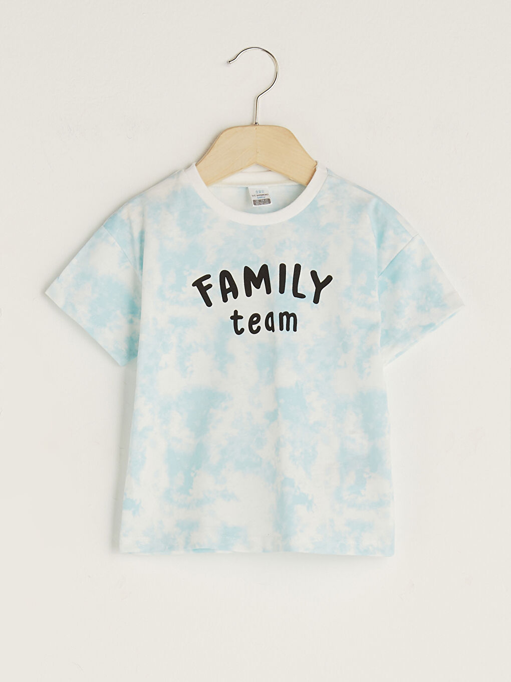 Mavi Bisiklet Yaka Kısa Kollu Baskılı Erkek Bebek Tişört