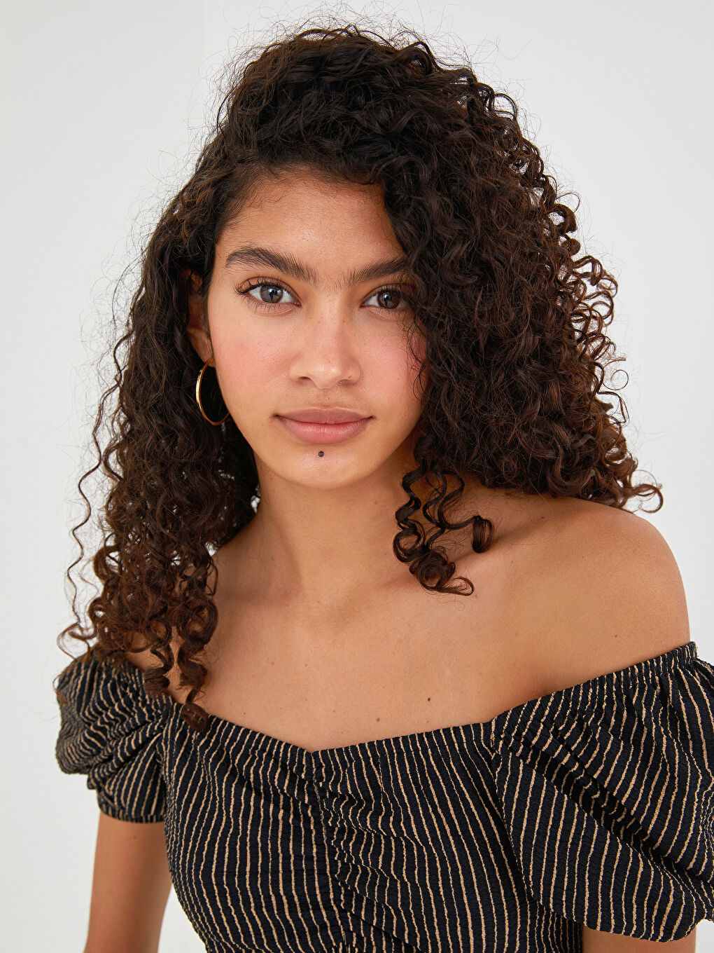 Siyah Desenli Kısa Kollu Krinkle Kumaş Kadın Elbise-2