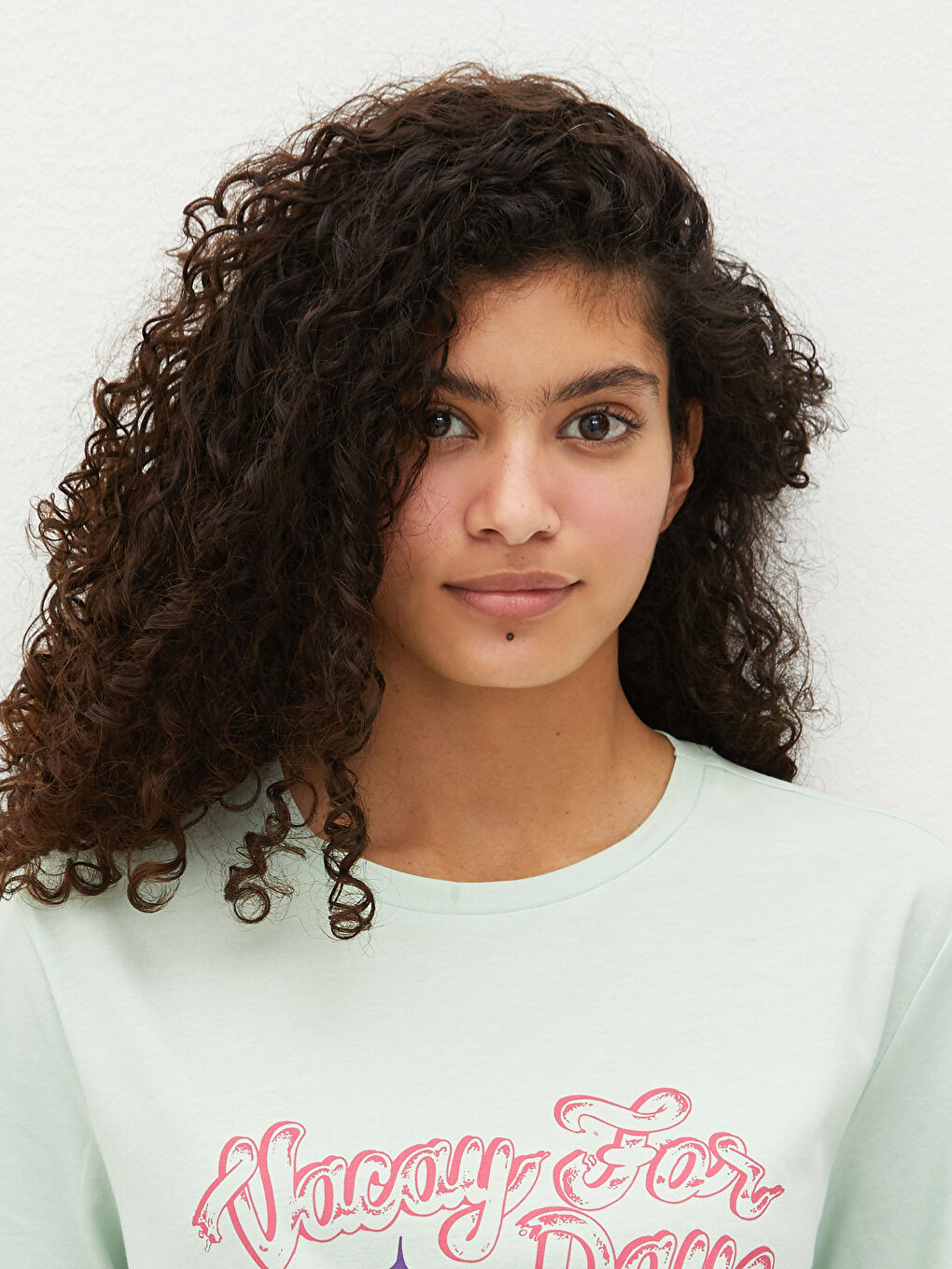 Crew Neck Mickey Mouse Printed Short Sleeve Women's T-Shirt-3