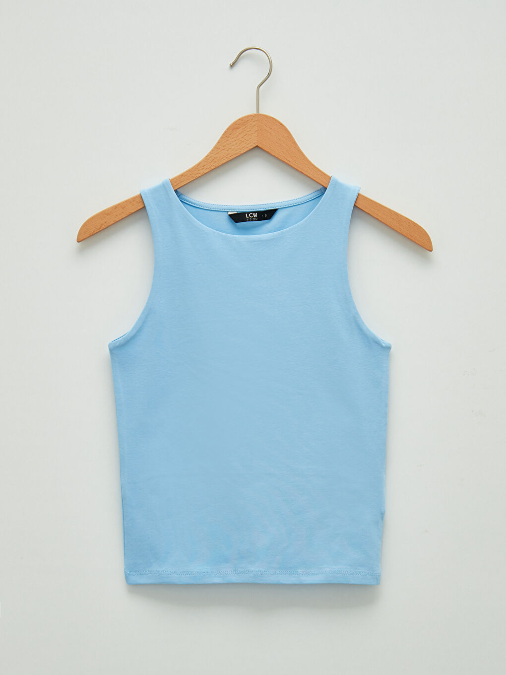 Mavi Kadın Bisiklet Yaka Düz Crop-6