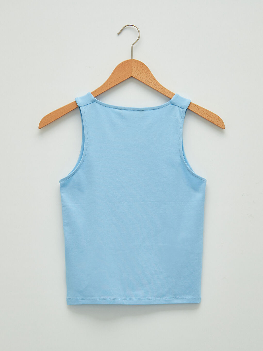 Mavi Kadın Bisiklet Yaka Düz Crop-7