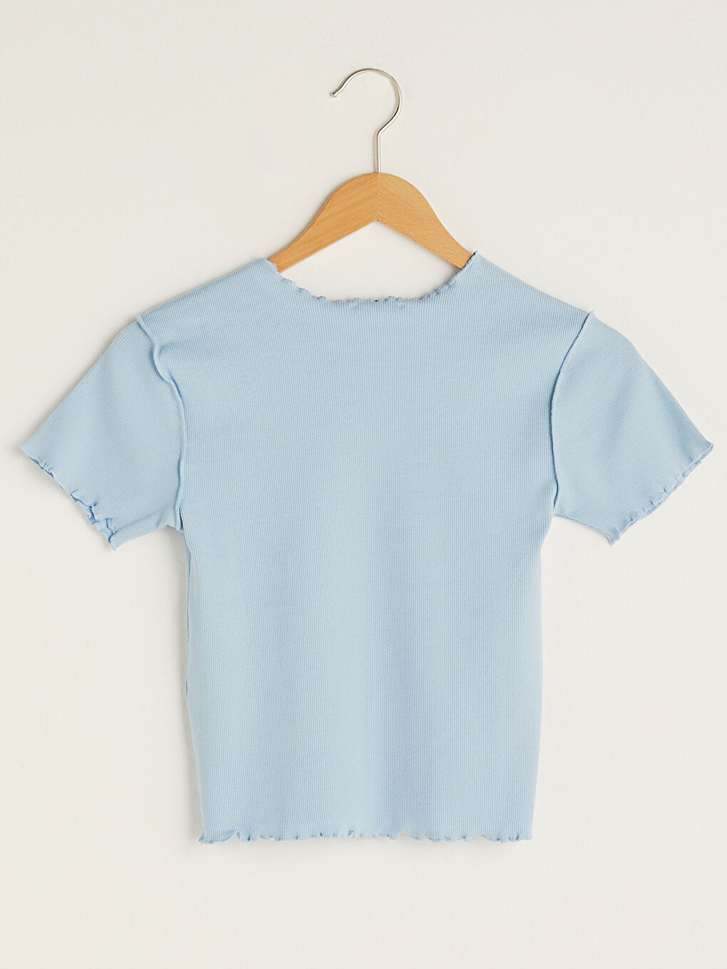 تيشيرت قصير برقبة دائرية وأكمام قصيرة للسيدات-8