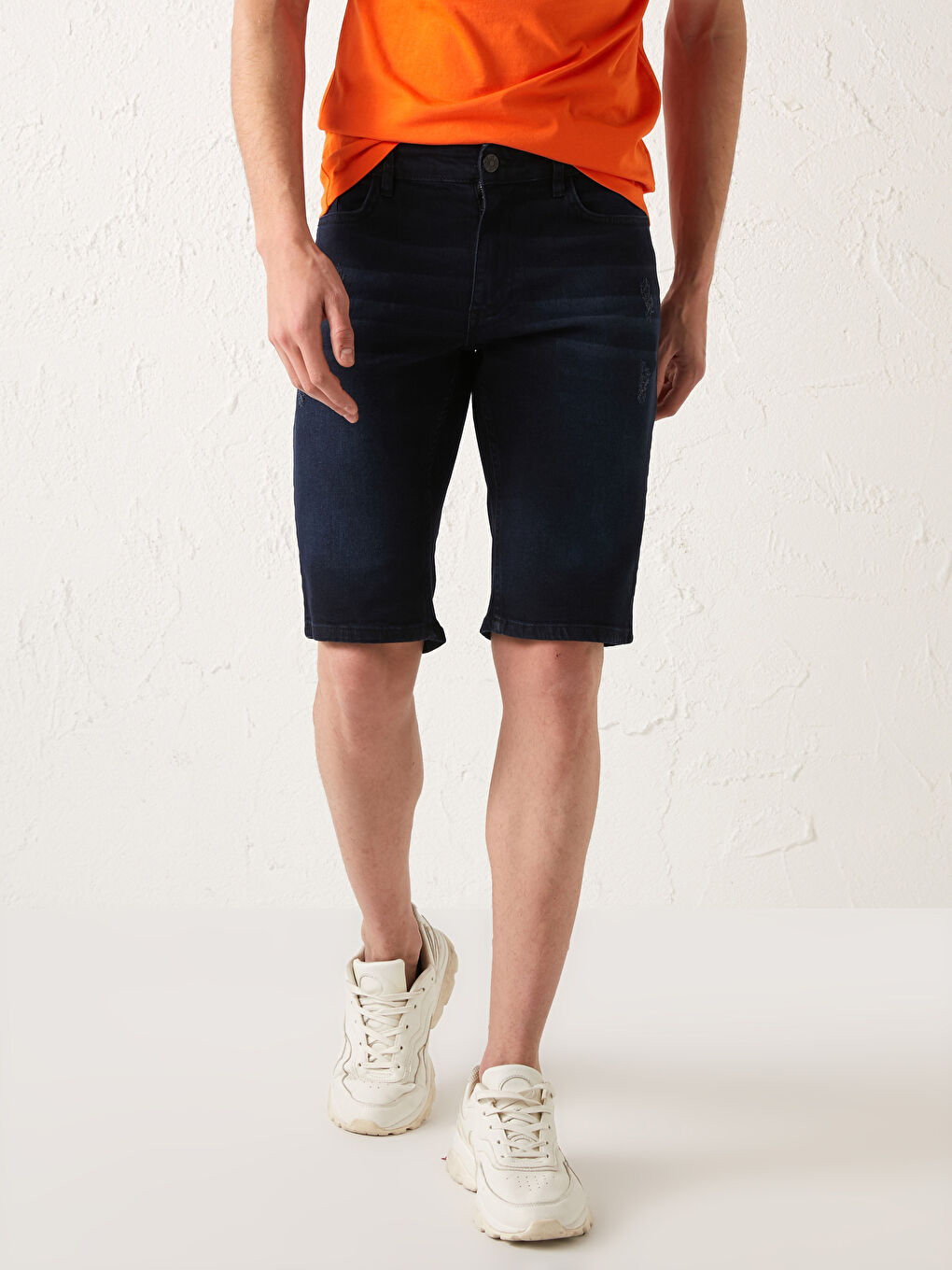 شورت جينز رجالي بقصة عادية-3