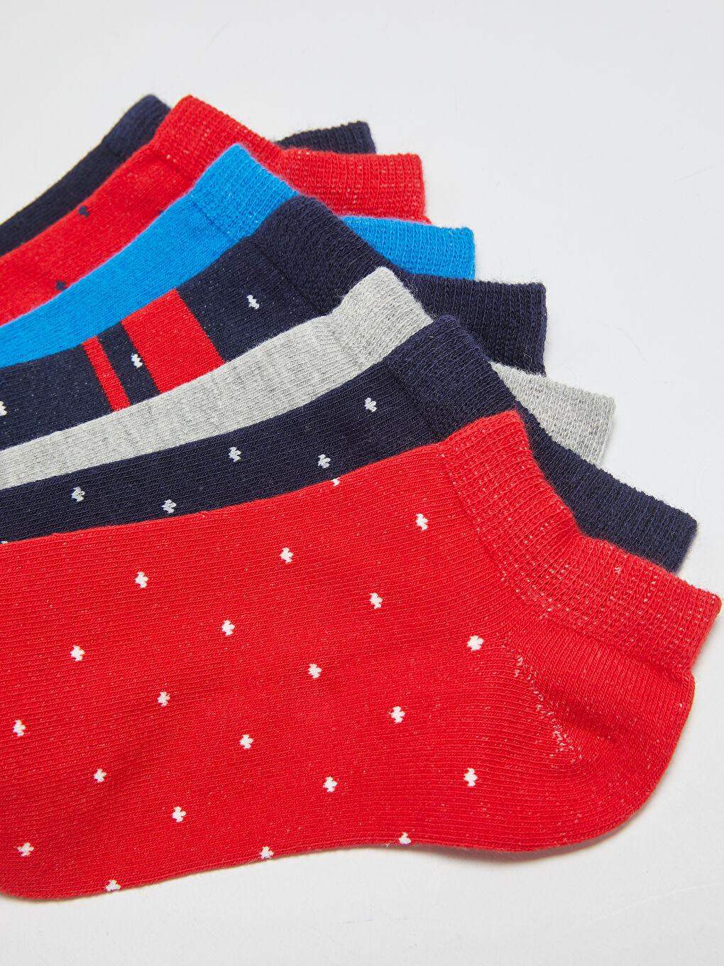 Patterned Boys' Trainer Socks 7 Pack-1