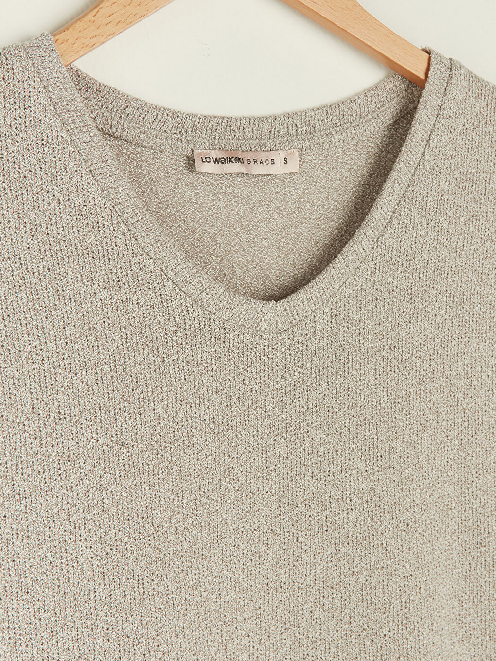 V-Neck Plain Short Sleeve Women's T-Shirt -S1JV71Z8-RRT