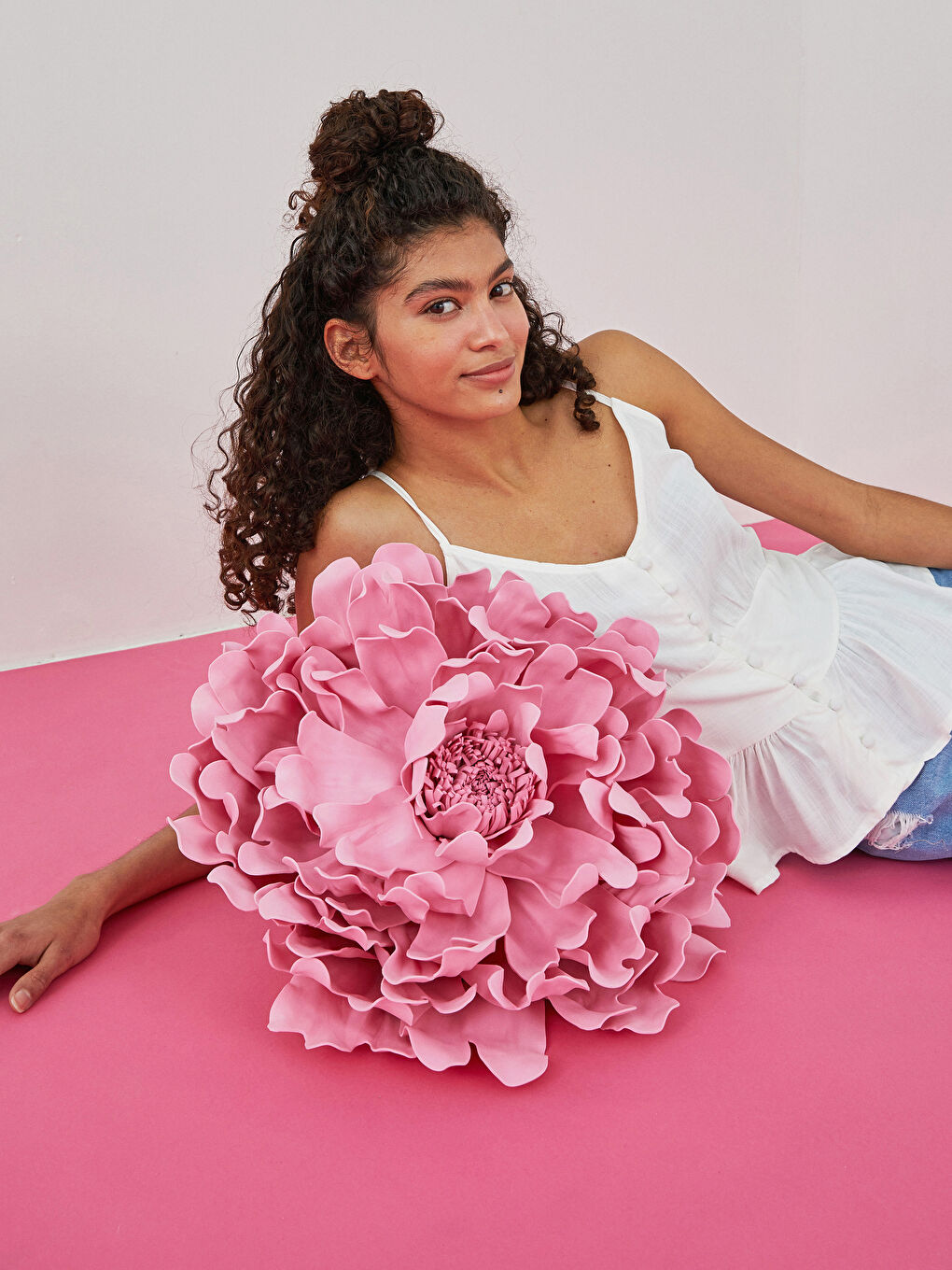 بلوزی ڤیسکۆز سادەی قەیتاندار یاخەی ڤی - ئافرەتان-3