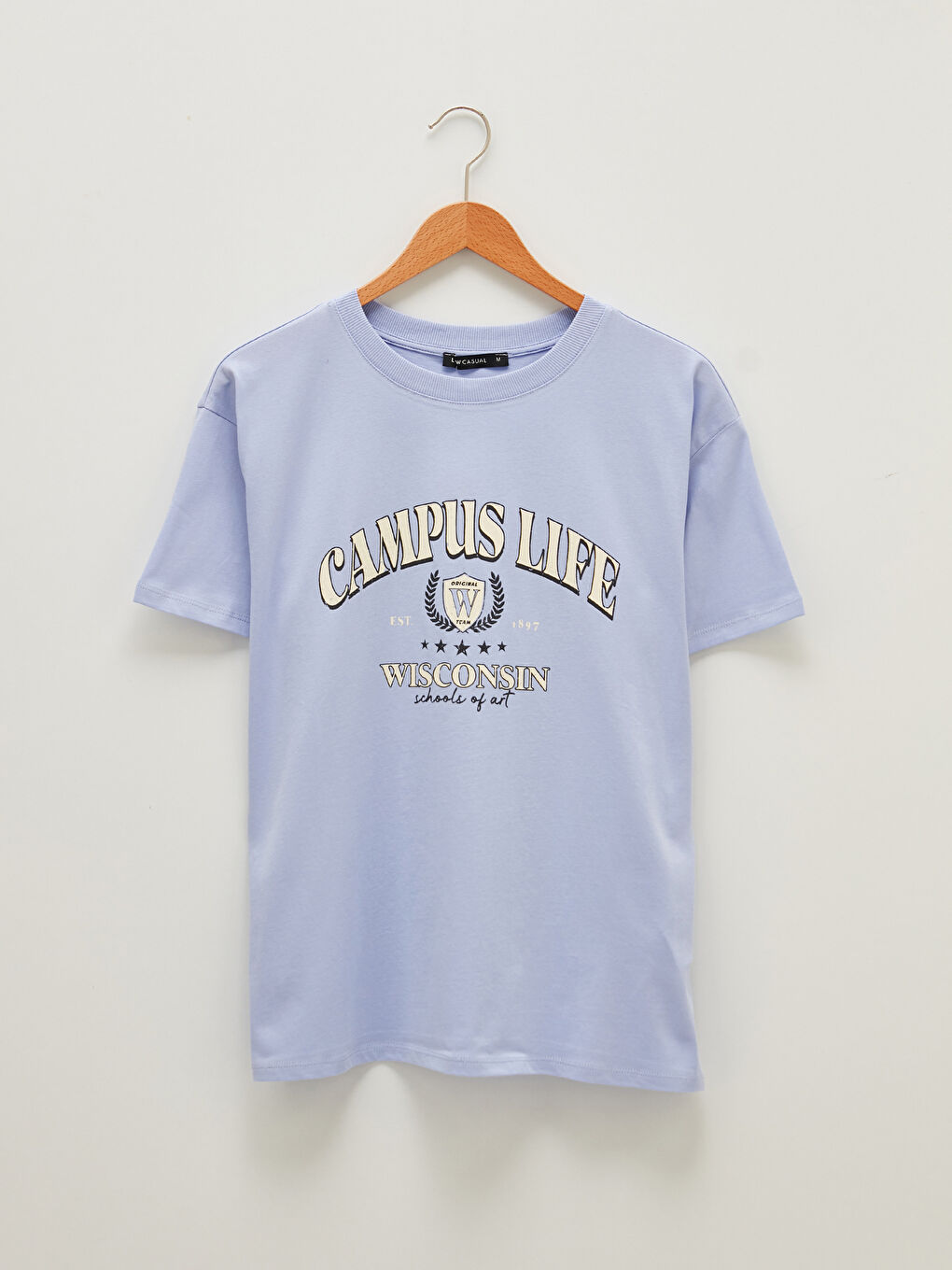 Crew Neck Printed Short Sleeve Women's T-Shirt-10