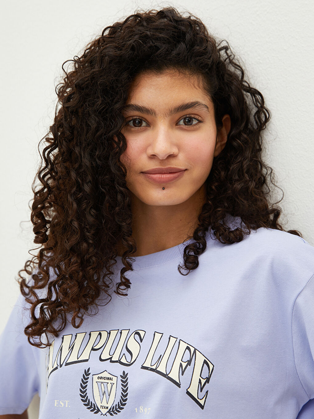 Crew Neck Printed Short Sleeve Women's T-Shirt-7