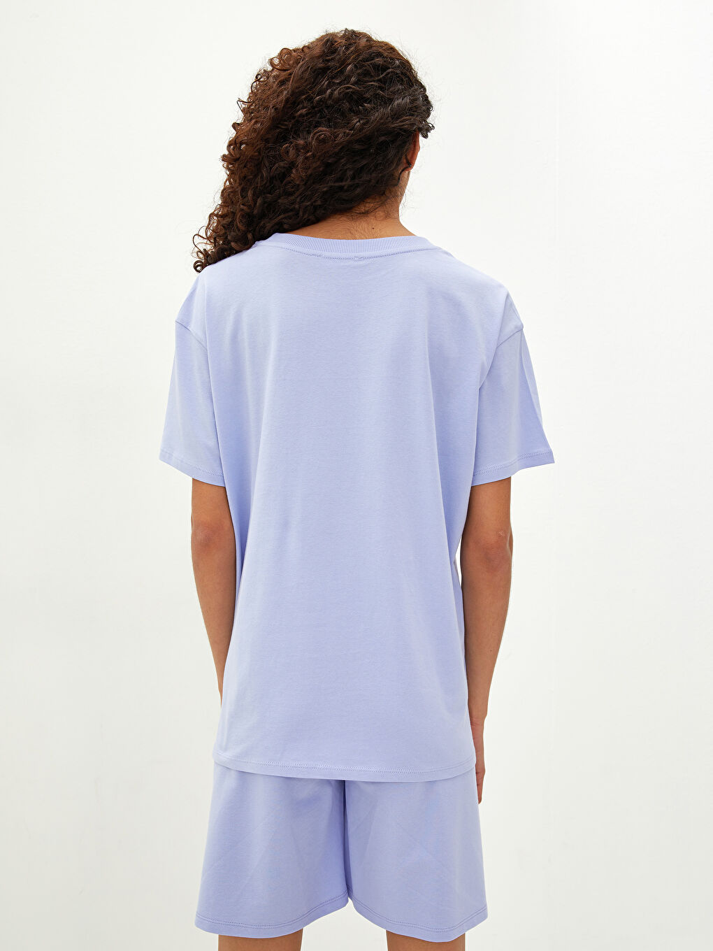 Crew Neck Printed Short Sleeve Women's T-Shirt-4