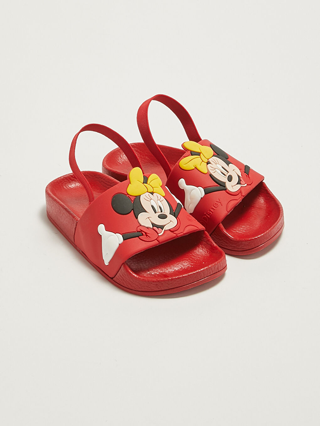 LCW STEPS Kırmızı Minnie Mouse Lisanslı Kız Bebek Plaj Terliği