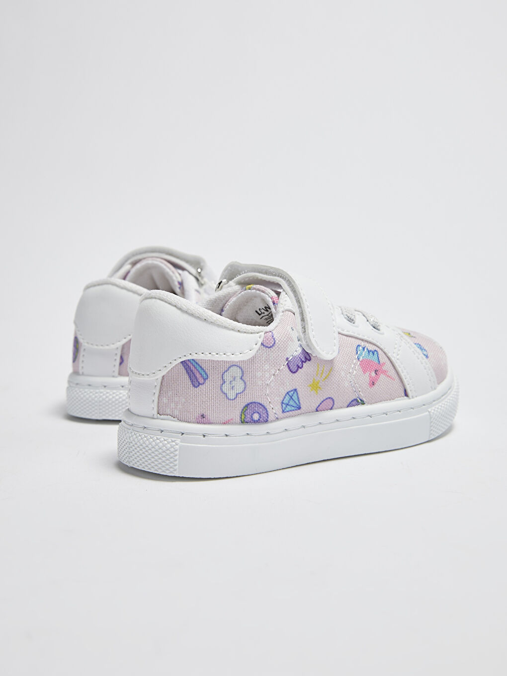 Pembe Baskılı Cırt Cırtlı Kız Bebek Spor Ayakkabı-4