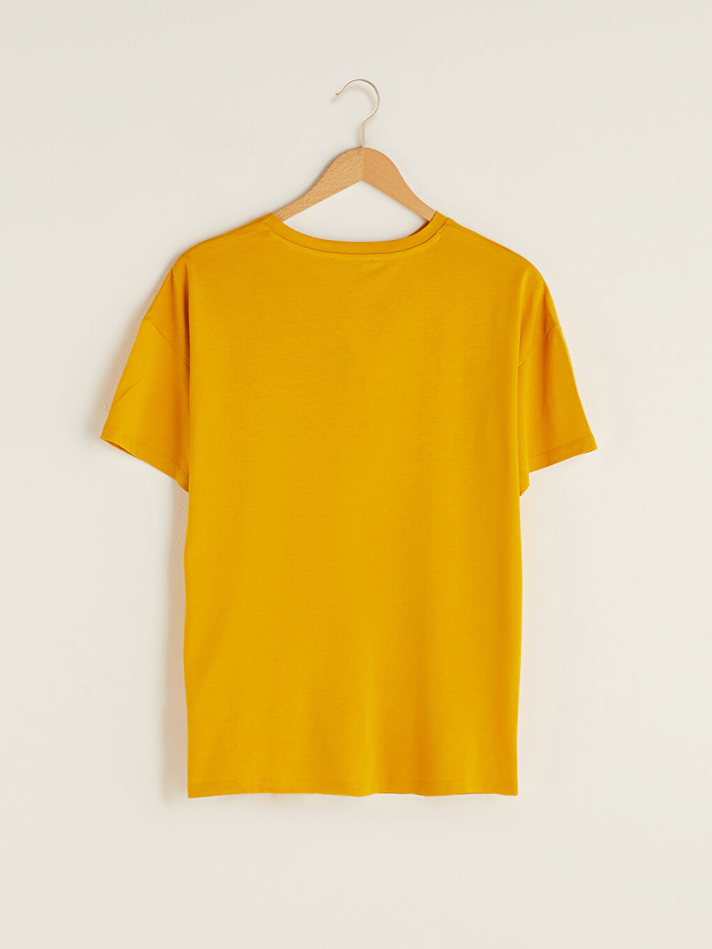 Rundhalsausschnitt Gerade Gebunden Detaillierte Kurzarm Bluse für Damen-7