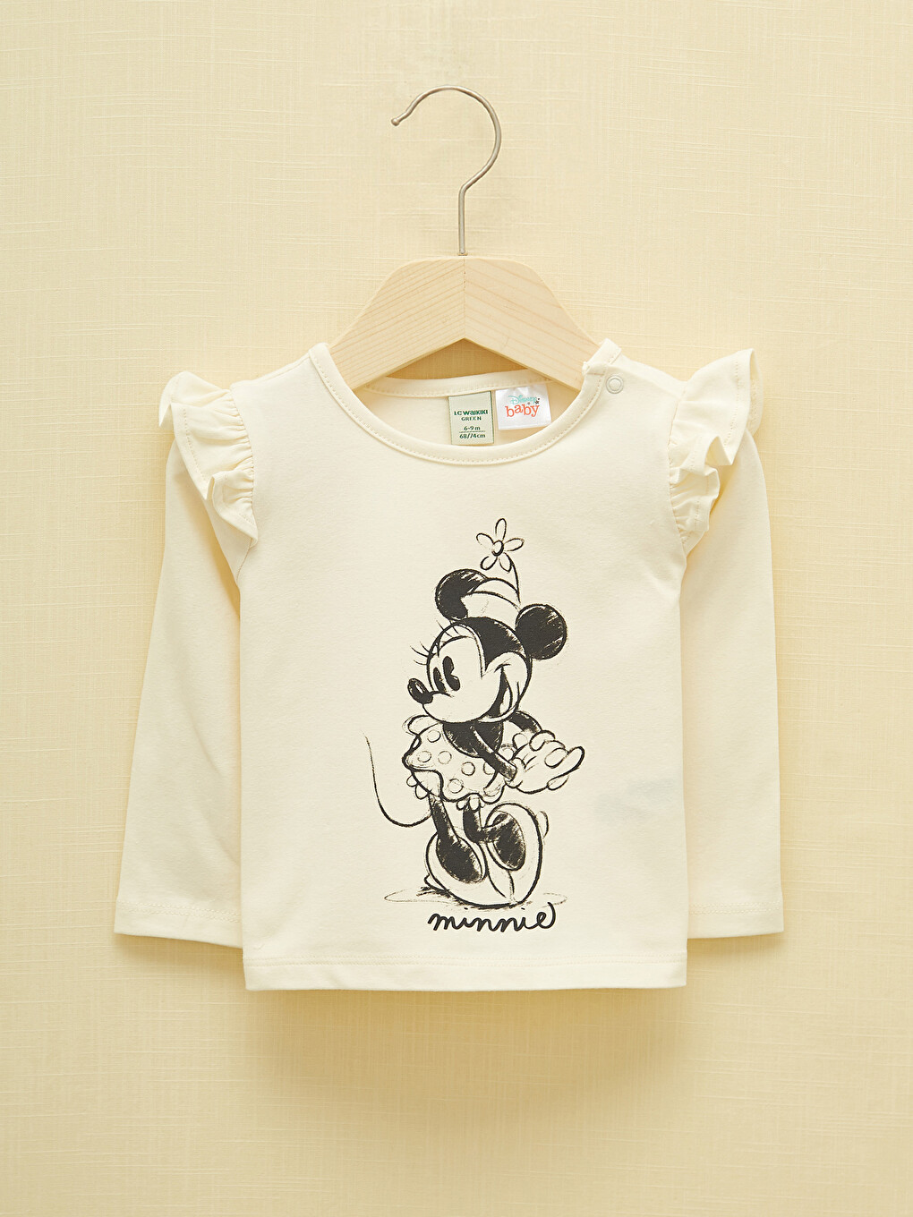Minnie Mouse Baskılı Kız Bebek Bluz ve Tayt 2'li Takım-1