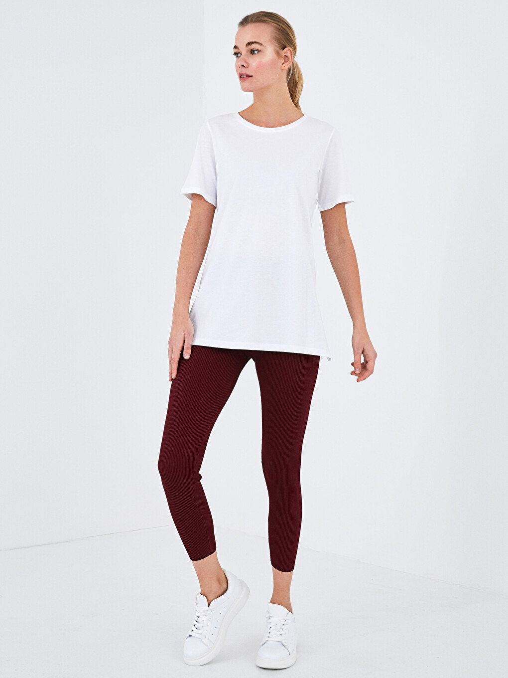 Basic Women's Knitwear Tights With Elastic Waist-1