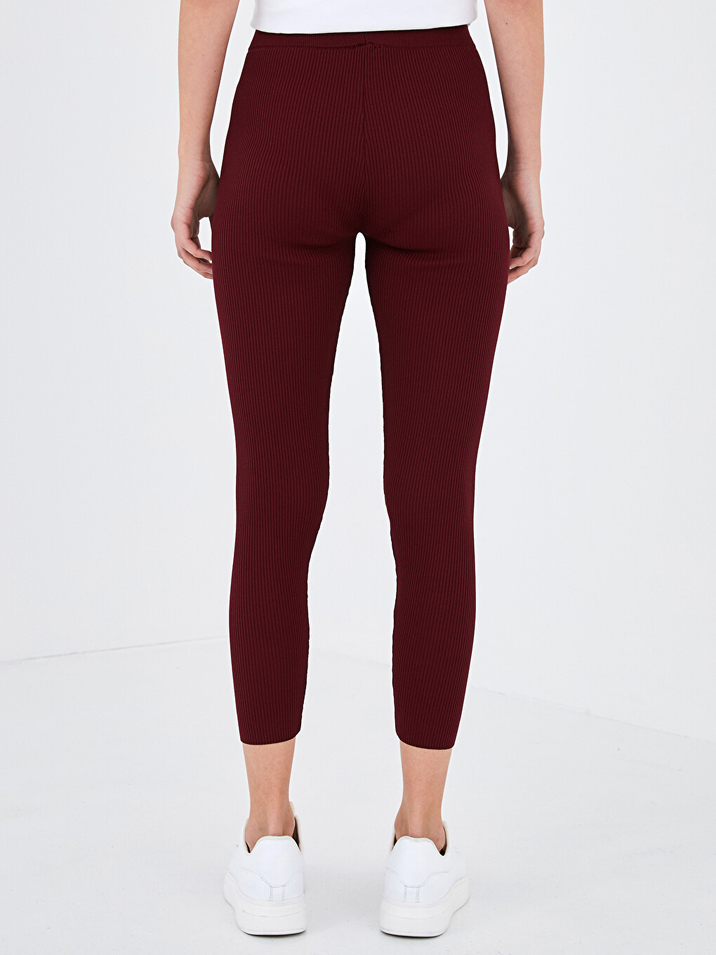 Basic Women's Knitwear Tights With Elastic Waist-3