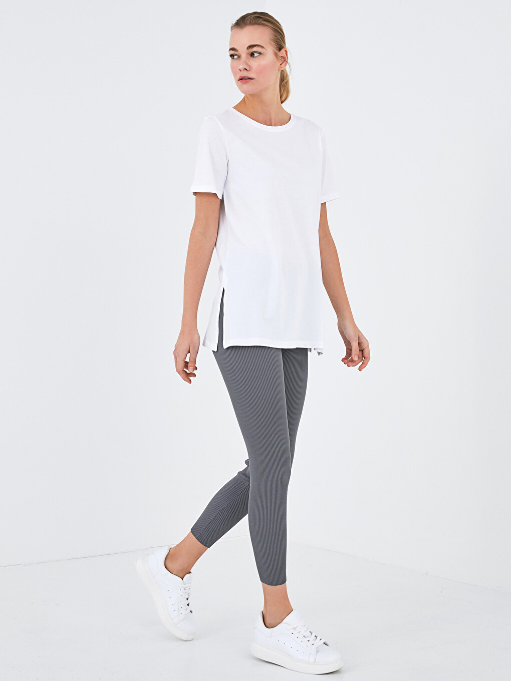 Basic Women's Knitwear Tights With Elastic Waist